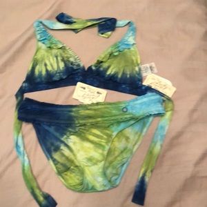 Lucky brand tie dyed 2 piece bikini NWT